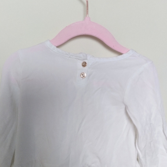 Tahari Girl White Eyelet Lace Long Sleeve Dress Size 3T - Picture 3 of 11